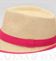 Beam – růžový slaměný klobouk