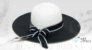 Letní klobouk černobílý